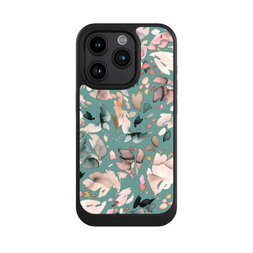 Apple iPhone 15 Pro NIVOcore Abstrakte Blumenblätter grün