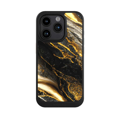 Apple iPhone 15 Pro NIVOcore Schwarze Marmor Goldschichten