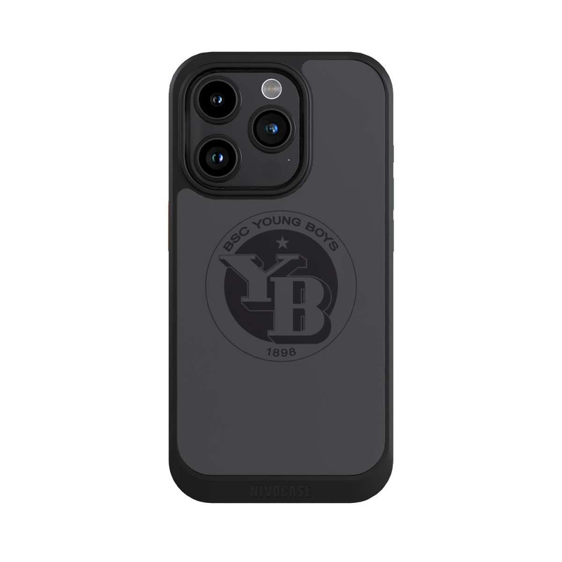 iPhone 15 Pro NIVOcore BSC YB Logo Gris