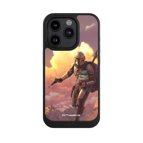 Apple iPhone 15 Pro NIVOcore Les nuages ​​du coucher du soleil Mandalorien et Grogu