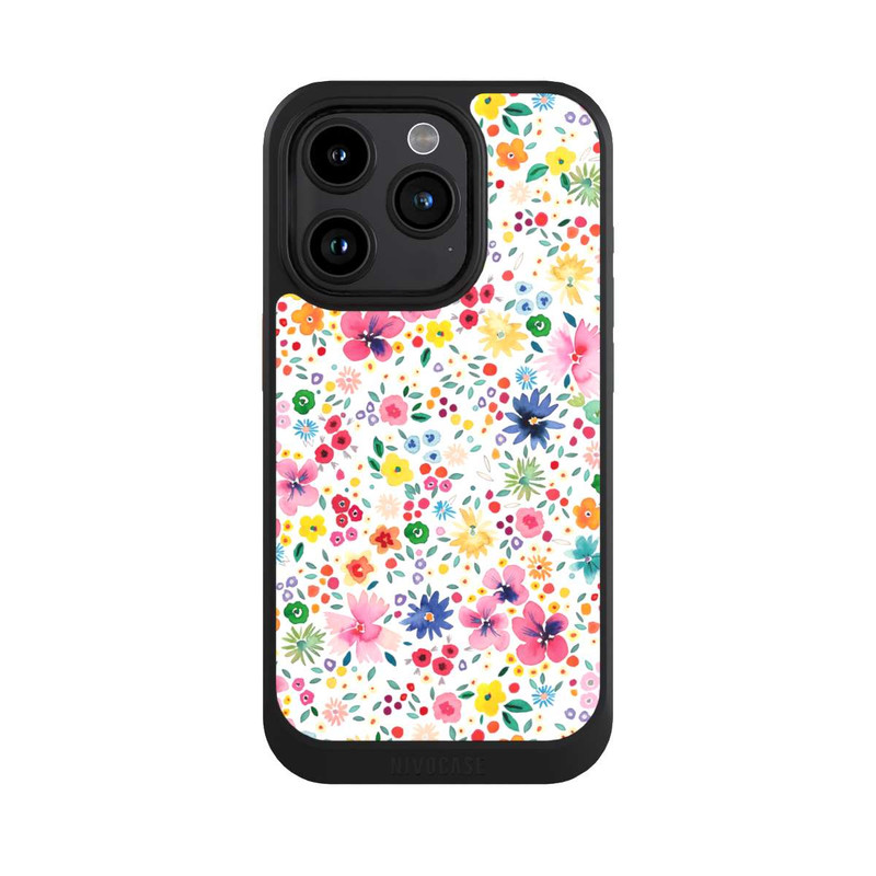 iPhone 15 Pro NIVOcore Millefleurs Pink Spring Garden