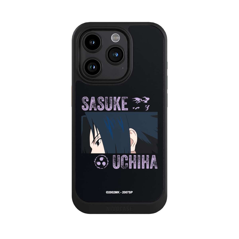 iPhone 15 Pro NIVOcore Sasuke Uchiha Gros plan