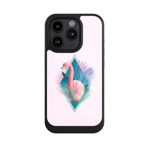 Apple iPhone 15 Pro NIVOcore Tropical Leaves Flamingo