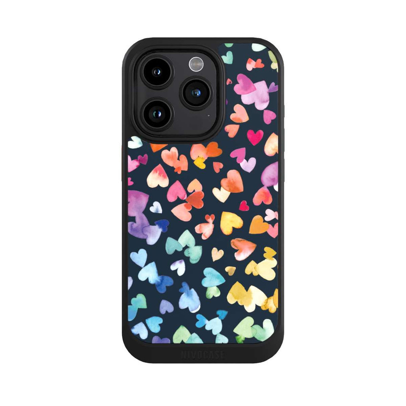 iPhone 15 Pro NIVOcore Valentines Hearts Black
