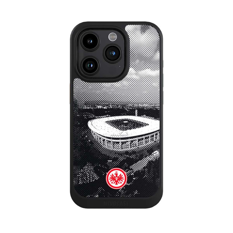 iPhone 15 Pro NIVOcore SGE Stadion Schwarz Weiß