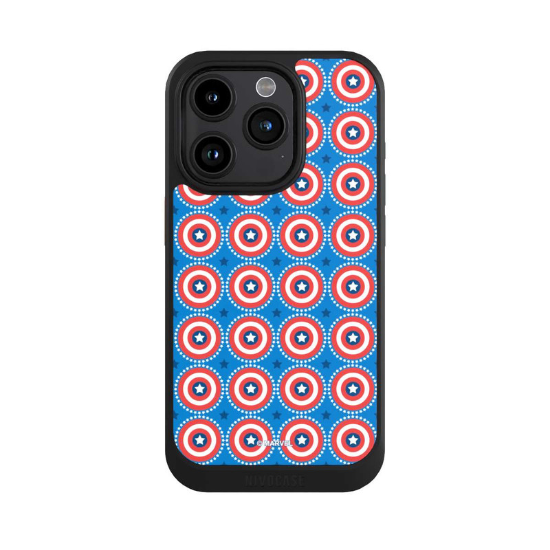 iPhone 15 Pro NIVOcore Captain American Shield Pattern