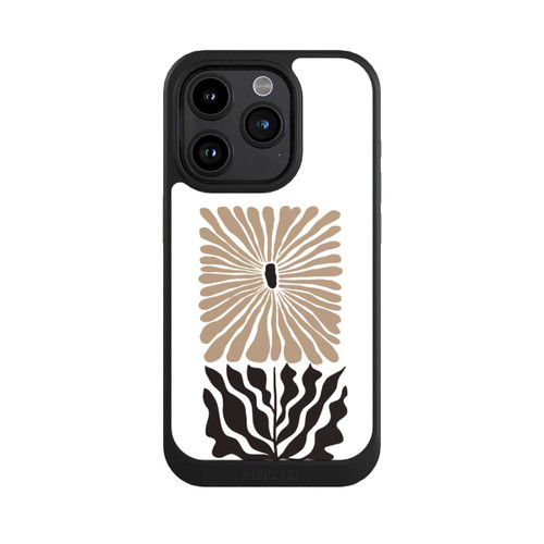 Apple iPhone 15 Pro NIVOcore Eckige Blume Dunkelbraun