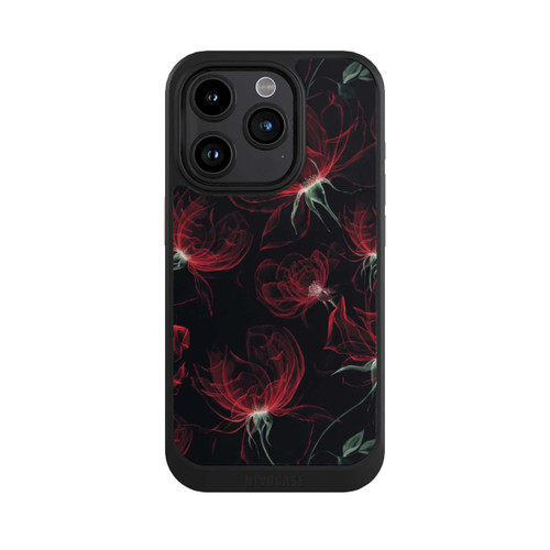 Apple iPhone 15 Pro NIVOcore Tapete mit roten Blumen