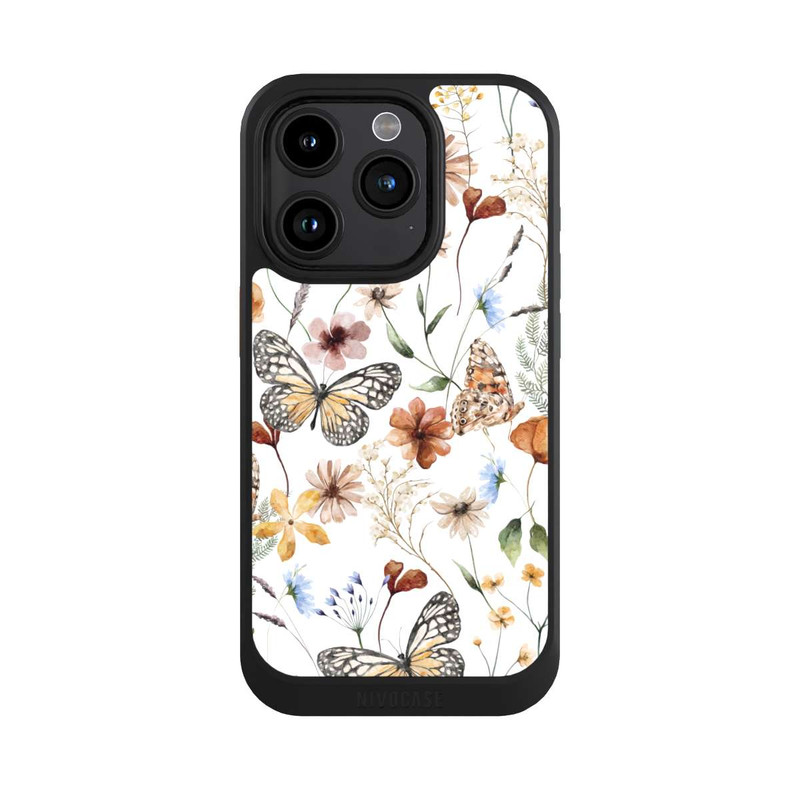 iPhone 15 Pro NIVOcore Wildflowers and Butterflies Pattern