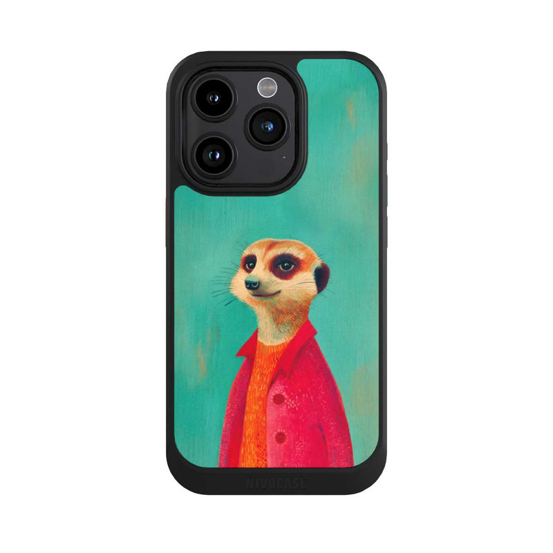 iPhone 15 Pro NIVOcore Meerkat Green Illustration