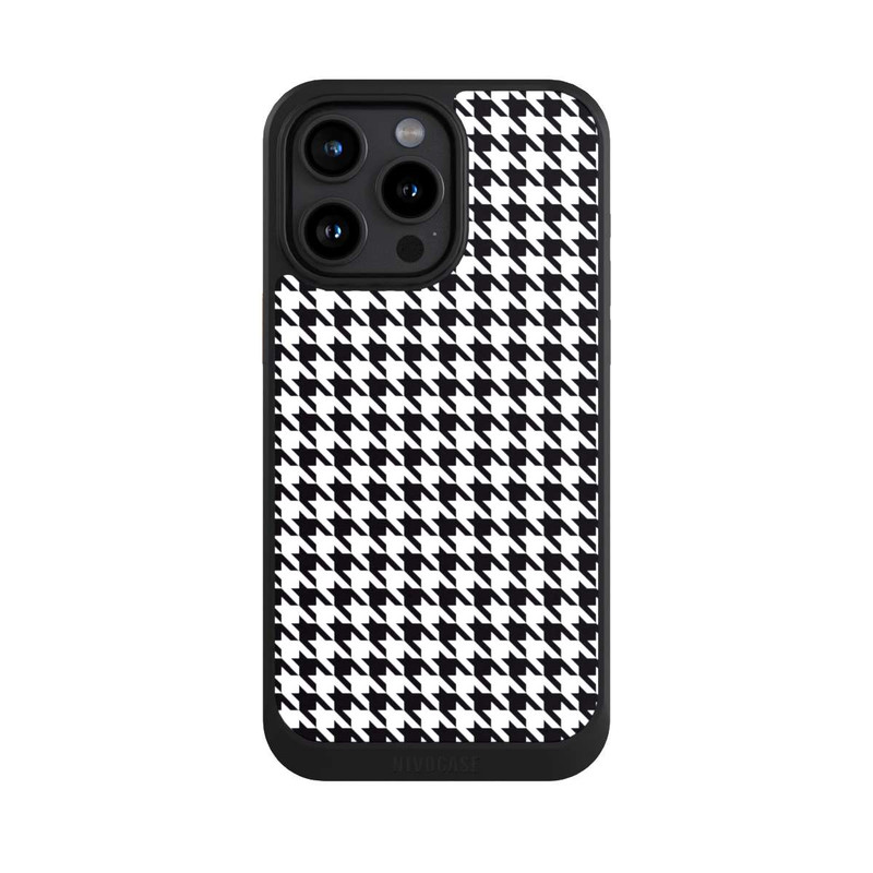 iPhone 15 Pro Max NIVOcore Houndstooth black-white