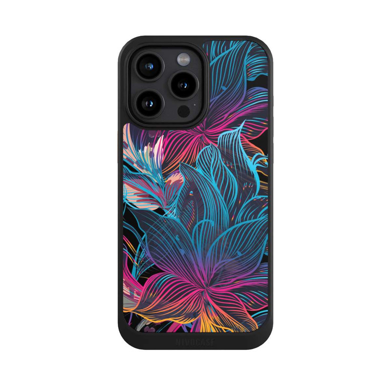 iPhone 15 Pro Max NIVOcore Le pouvoir des fleurs néon