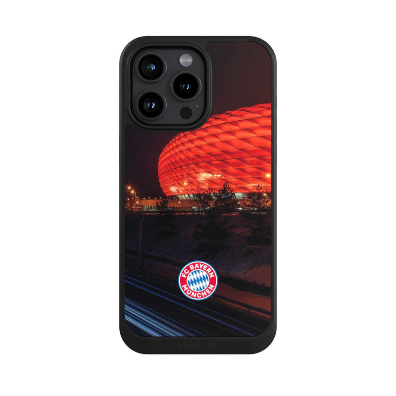 iPhone 15 Pro Max NIVOcore Allianz Arena bei Nacht FCB