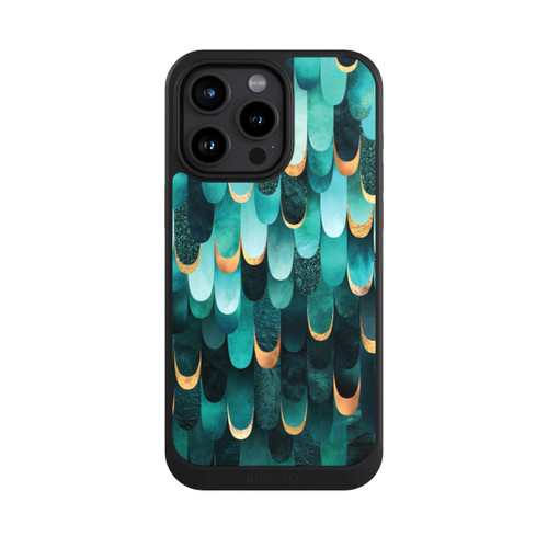 Apple iPhone 15 Pro Max NIVOcore Gefiedert Türkis Golddruck