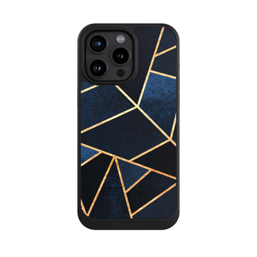 Apple iPhone 15 Pro Max NIVOcore Navy Stein Golddruck