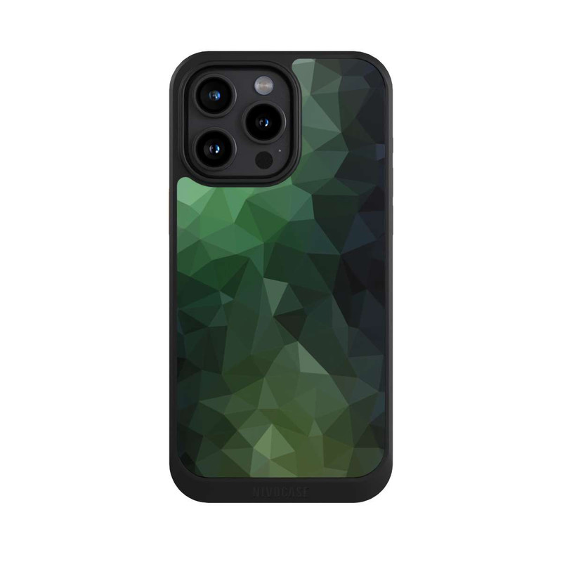 iPhone 15 Pro Max NIVOcore Polygonal Mosaic Green