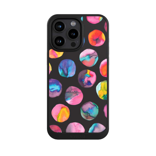 Apple iPhone 15 Pro Max NIVOcore Marbres d'encre colorés points noirs