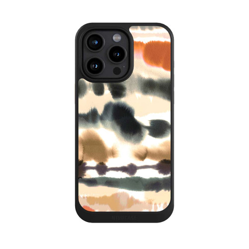 Apple iPhone 15 Pro Max NIVOcore Lignes d'aquarelle nautique douces orange