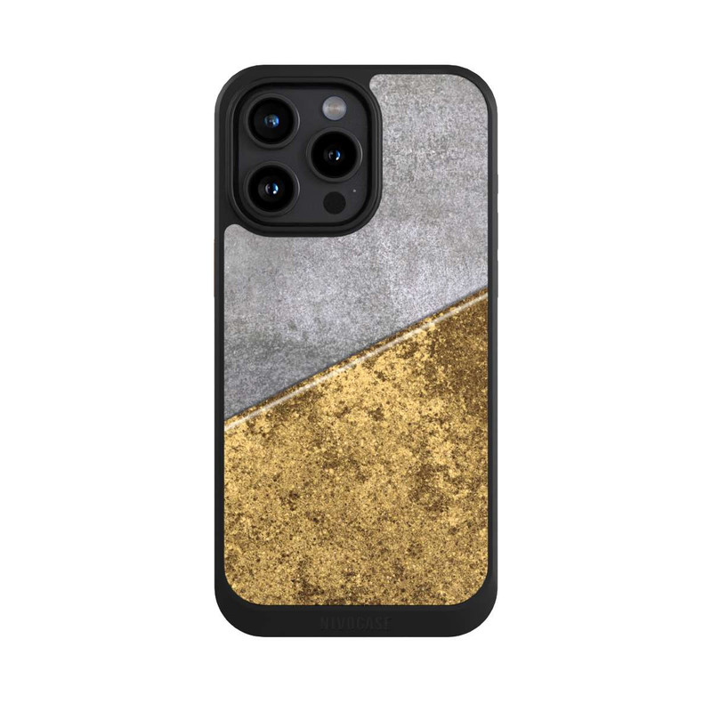 iPhone 15 Pro Max NIVOcore Concrete and Gold look