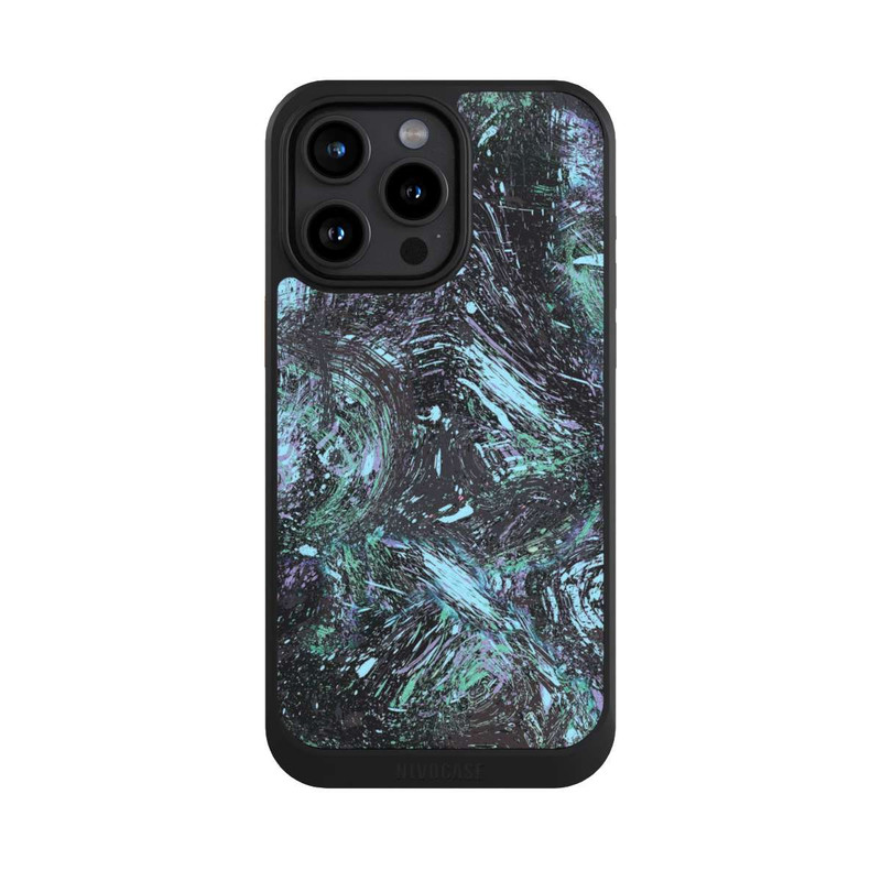iPhone 15 Pro Max NIVOcore Abstrakt tropfender Staub lila
