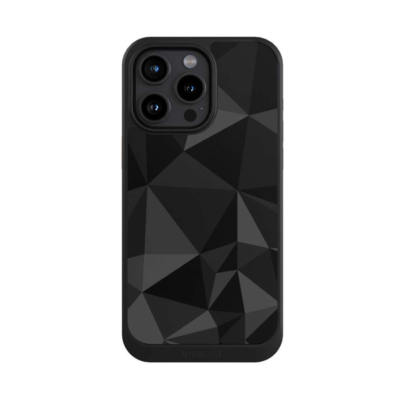 iPhone 15 Pro Max NIVOcore Polygon Pattern Black