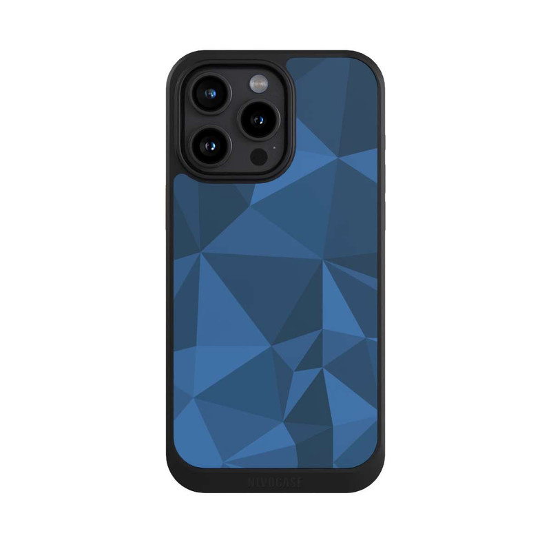 iPhone 15 Pro Max NIVOcore Polygon Pattern Blue