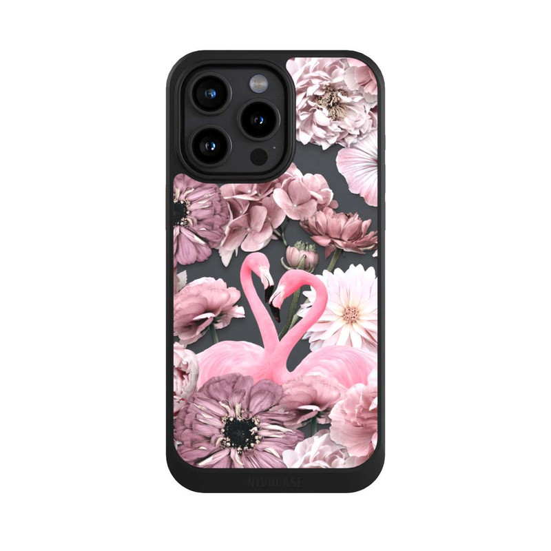 iPhone 15 Pro Max NIVOcore Flamingos in Flower Pattern