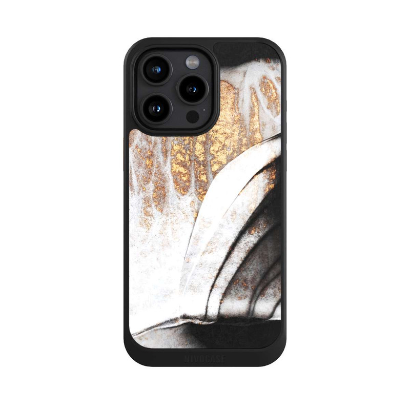 iPhone 15 Pro Max NIVOcore Schwarze und goldene Adern