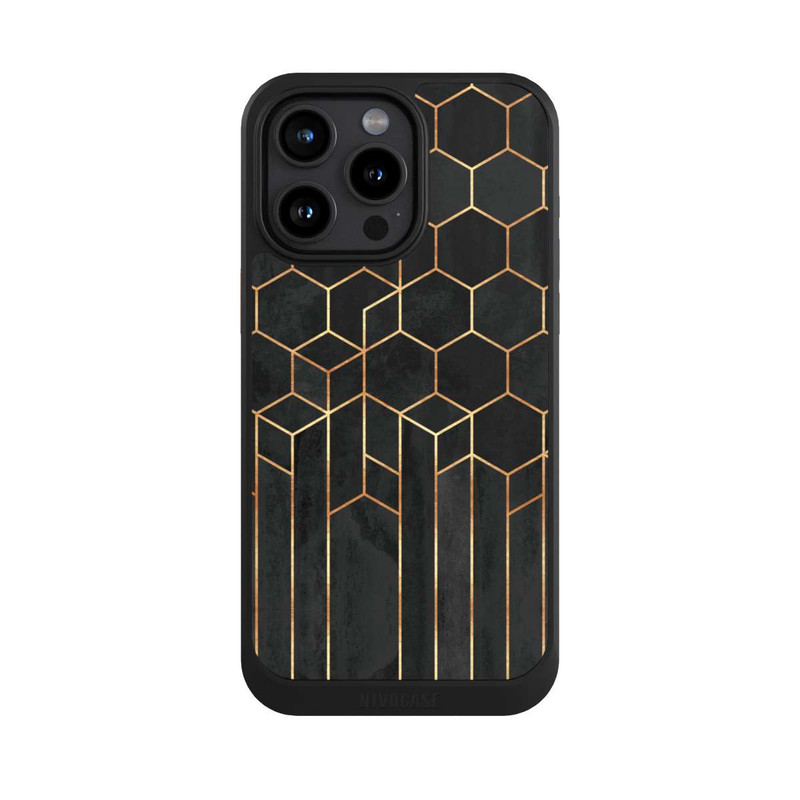 iPhone 15 Pro Max NIVOcore Schwarze Sechsecke
