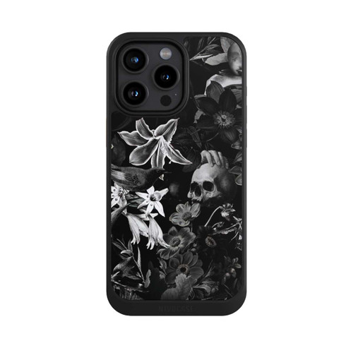 Apple iPhone 15 Pro Max NIVOcore Skulls and Flowers on Black Background