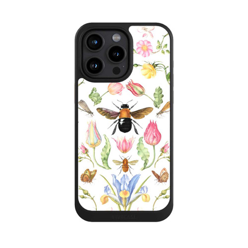 Apple iPhone 15 Pro Max NIVOcore Wildblumen mit Biene weiß