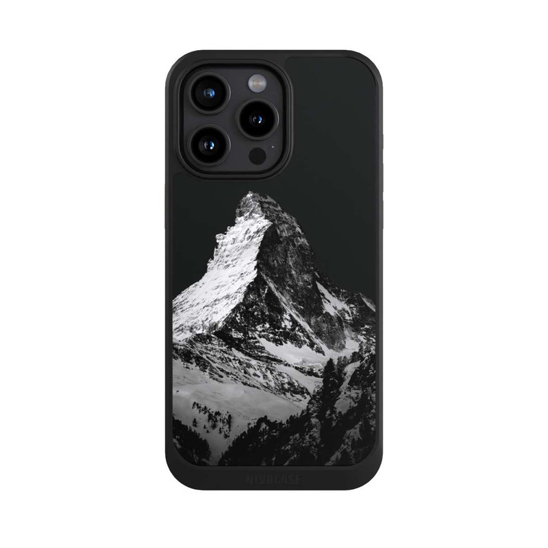 iPhone 15 Pro Max NIVOcore Snow Capped Mountains grey
