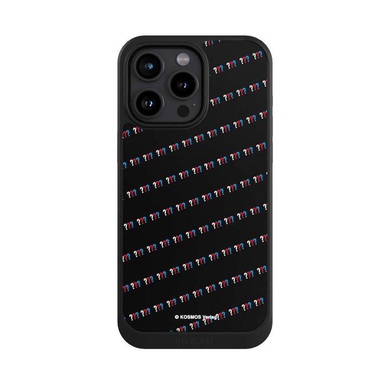 iPhone 15 Pro Max NIVOcore Drei Fragezeichen Muster Schräg