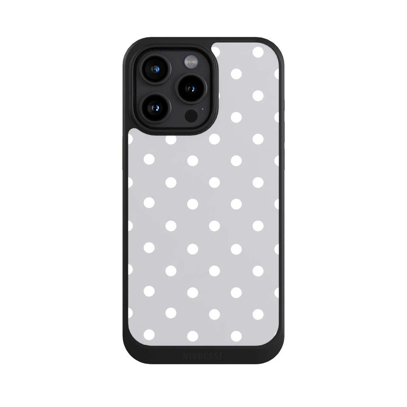 iPhone 15 Pro Max NIVOcore Polka Dots Grau