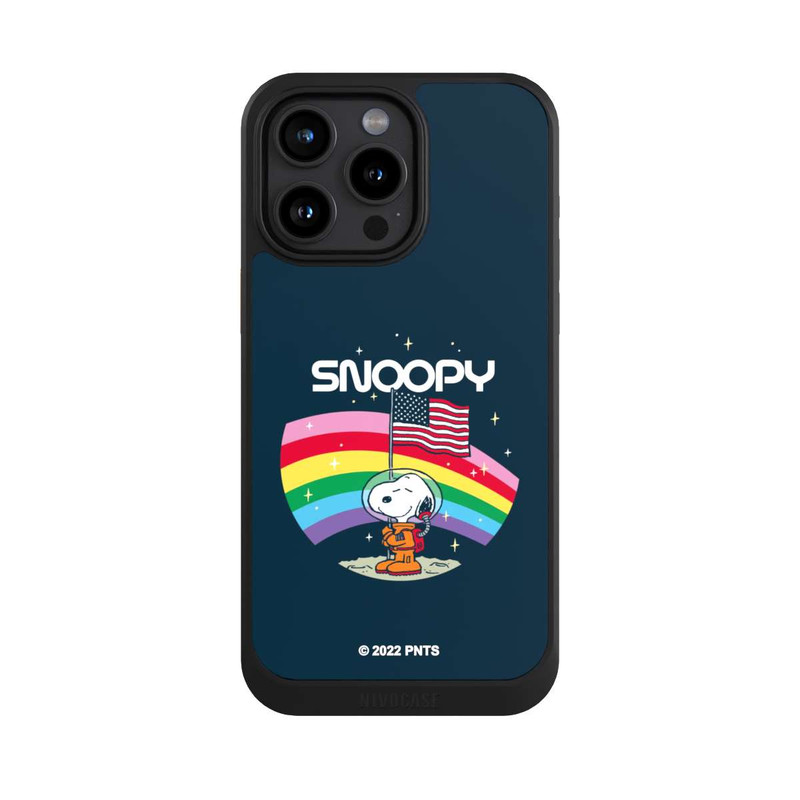 iPhone 15 Pro Max NIVOcore Snoopy Space Traveller Rainbow