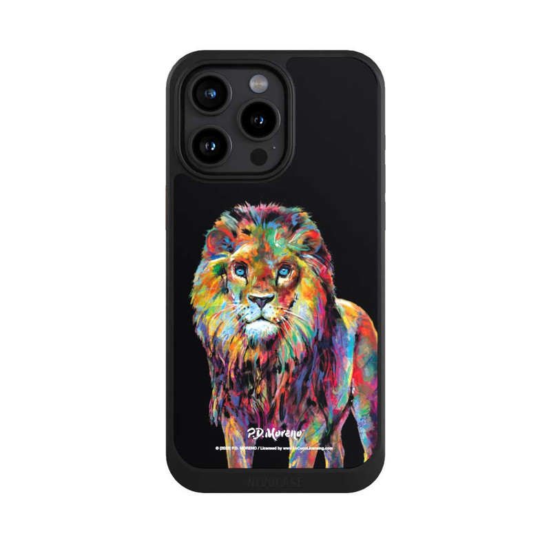 iPhone 15 Pro Max NIVOcore Löwe Bunte Kunst von P.D. Moreno