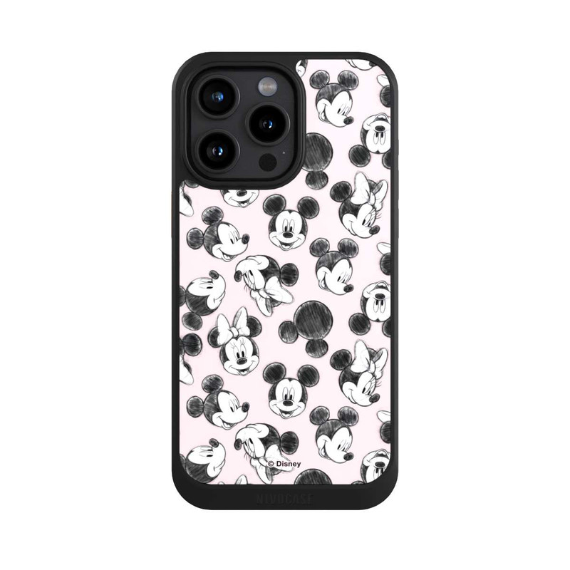 iPhone 15 Pro Max NIVOcore Minnie & Mickey Viele Gesichter Pink