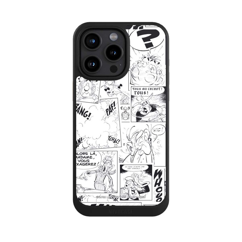 iPhone 15 Pro Max NIVOcore Asterix Comic Black and White