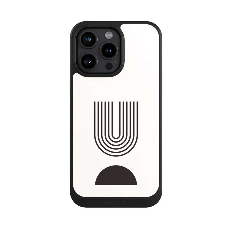 iPhone 15 Pro Max NIVOcore Moderne Kunst Schwarze Linien