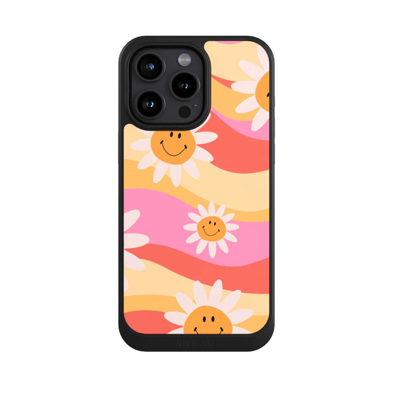 iPhone 15 Pro Max NIVOcore Retro Smiles Orange Colorful