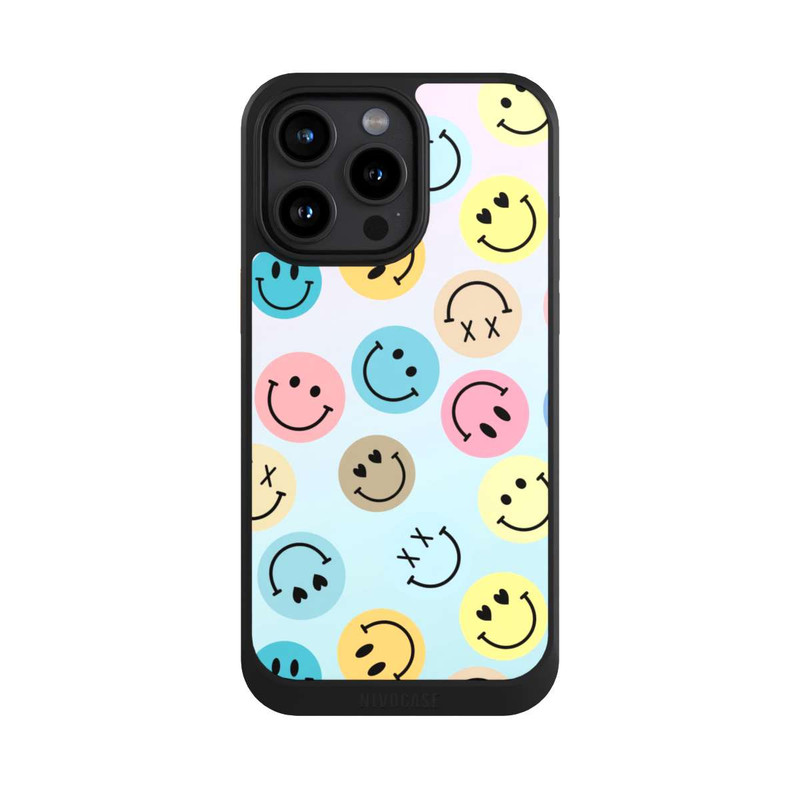 iPhone 15 Pro Max NIVOcore Smiles Emotes Pattern Colorful