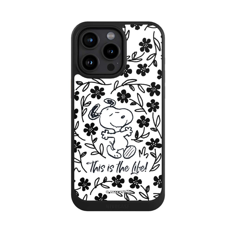 iPhone 15 Pro Max NIVOcore Snoopy schwarz und weiß This Is The Life