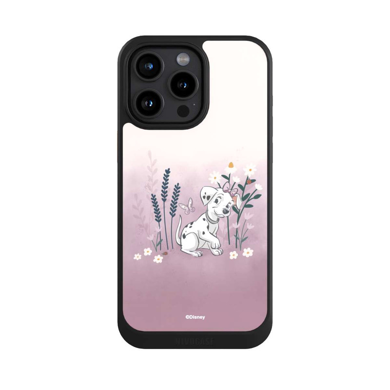 iPhone 15 Pro Max NIVOcore Les 101 Dalmatiens avec des fleurs