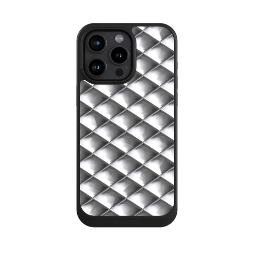 Apple iPhone 15 Pro Max NIVOcore Glamour Silver Squares