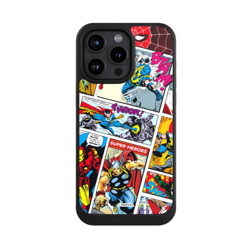 Apple iPhone 15 Pro Max NIVOcore Marvel Retro Comic Blue