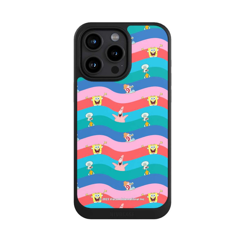 iPhone 15 Pro Max NIVOcore Spongebob Friends Colorful Waves