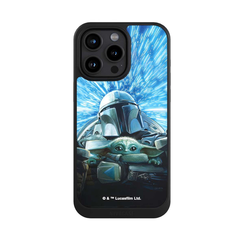 iPhone 15 Pro Max NIVOcore Grogu et Mando Flying Blue