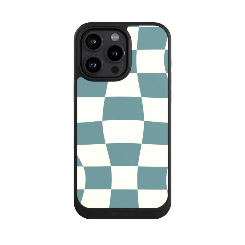 iPhone 15 Pro Max NIVOcore Schachbrett Petrol