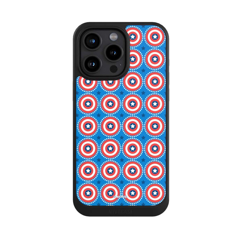iPhone 15 Pro Max NIVOcore Captain American Shield Pattern