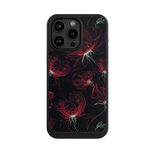 Apple iPhone 15 Pro Max NIVOcore Tapete mit roten Blumen